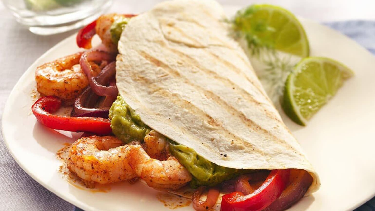 Fajitas Aux Crevettes Grillées